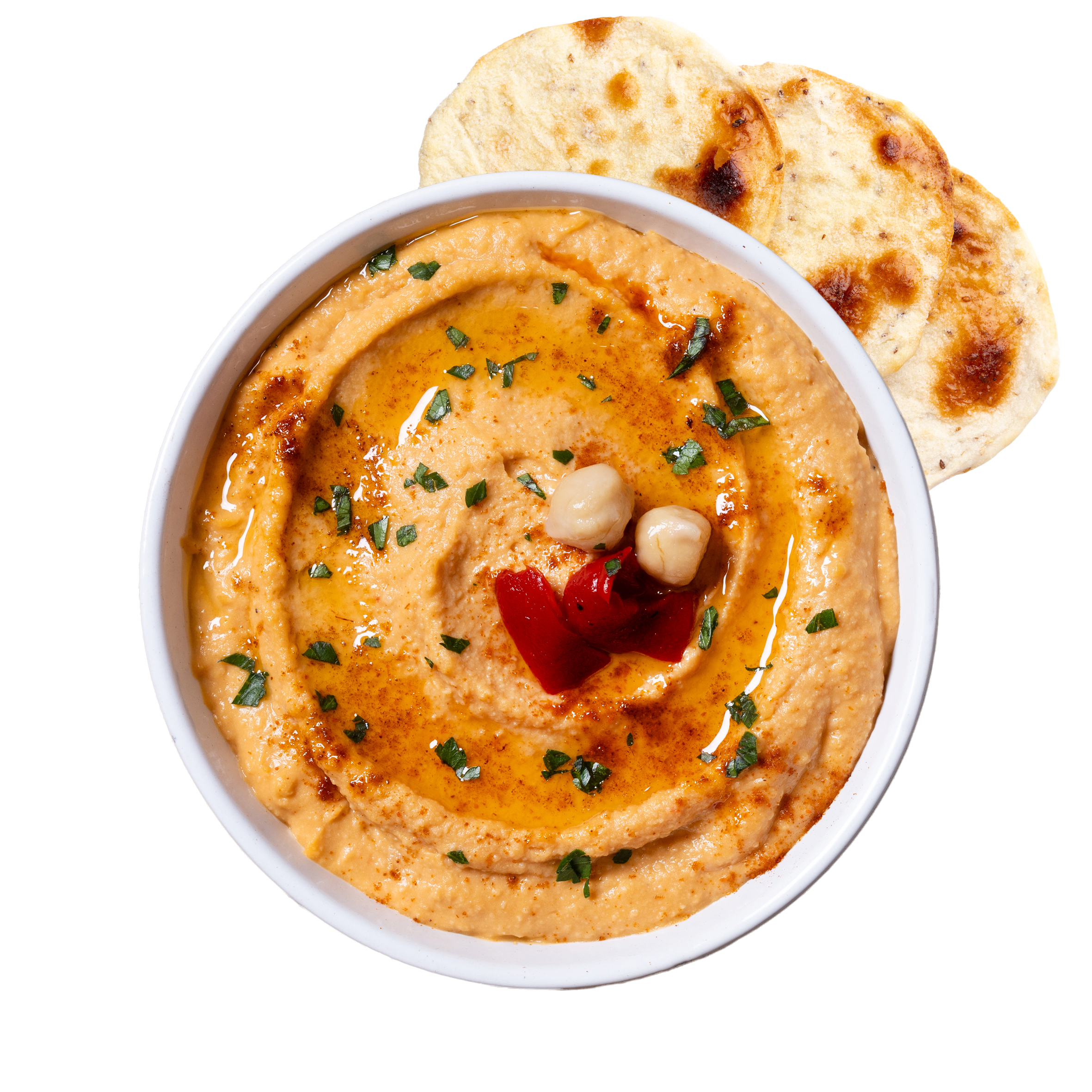 hummus met flatbread